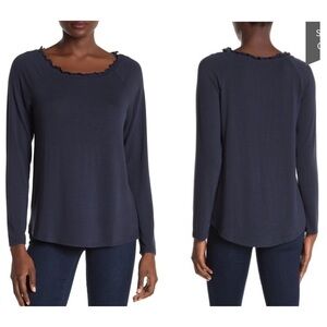 Gibson | Ruffles Edge Raglan Pullover Indigo Large